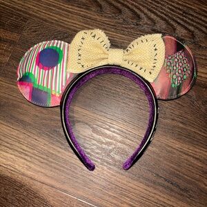 Colorful Mouse Ears Headband with Bow